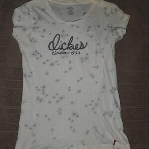 Dickies Women's White and Multi Tshirt